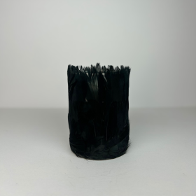 Large Black Feather Candle